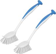 🧽 setsail stiff bristles dish brush set - 2 pack dish scrubber with handle and suction cup, built-in scraper for easy cleaning of dishes, pots, pans, and kitchen sink logo