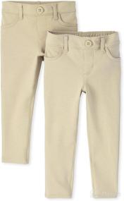 img 4 attached to 👶 Comfortable and Stylish: Baby Toddler Girls Ponte Knit Pull on Jeggings by The Children's Place