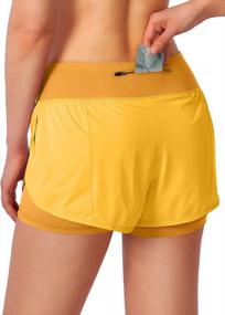 img 3 attached to Women'S Athletic 2-In-1 Running Shorts With Phone Pockets For Gym And Yoga Workouts