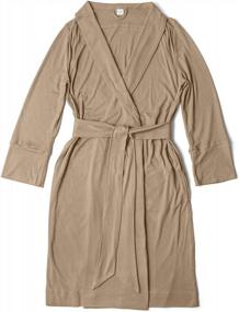 img 4 attached to Stay Comfortable And Sustainable With Goumikids Organic Cotton Bamboo Women'S Robe