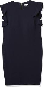 img 3 attached to 👗 Calvin Klein Women's Sheath Rosewood Dress: Elegant and Stylish Women's Clothing