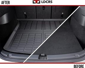 img 2 attached to LDCRS Tesla Model Y Trunk Mat 2022 2021 - All Weather Trunk Liner - Premium 3D Waterproof Cargo Liner - Non Slip & Heavy Duty Mat