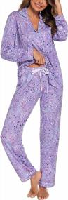 img 2 attached to Cozy Up In Style: ENJOYNIGHT Women'S Button-Down Long Sleeve Pajama Set