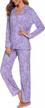 cozy up in style: enjoynight women's button-down long sleeve pajama set logo