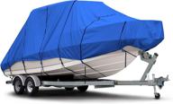 🚤 blue boat cover for budge b-1220-x6, long enough to fit boat lengths 20'-22' with beam width up to 106 логотип