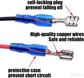 img 1 attached to 🔌 H1 Adapter Wire Socket 2 Pins to 1 Pin Converter for LED HID Headlights Bulb Conversion - Plug-and-Play Solution