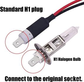 img 2 attached to 🔌 H1 Adapter Wire Socket 2 Pins to 1 Pin Converter for LED HID Headlights Bulb Conversion - Plug-and-Play Solution