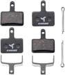 2 pairs brake pads for trp tektro shimano deore br-m575 m525 m515 t615 t675 m505 m495 m486 m485 m475 m465 m447 m446 m445 m416 m415 m395 m375 m315 m355 c601 c501(resin,semi-metallic,sintered metal) 2 logo