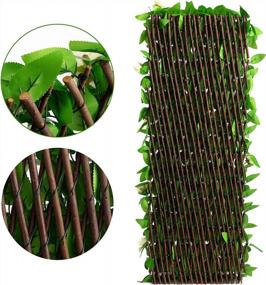 img 1 attached to Transform Your Outdoor Space With DOEWORKS Expandable Fence Privacy Screen And Faux Ivy Fencing Panels - Perfect Backdrop For Balcony, Backyard, And Garden Decorations - 2PCS Set Included!