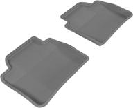 custom fit kagu floor mat (gray) by 3d maxpider for 2012-2020 bmw 3 series (f30) / 4 series (f36) - 2nd row логотип