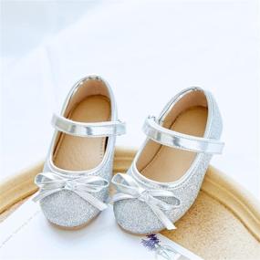 img 2 attached to GINFIVE School Ballerina Toddler Little Girls' Shoes - Flats