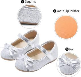 img 1 attached to GINFIVE School Ballerina Toddler Little Girls' Shoes - Flats