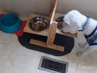 img 1 attached to Adjustable Raised Dog Bowls - 5 Level Wooden Pet Feeding Station For Medium To Large Dogs | FOREYY review by Felicia Sanchez
