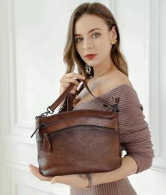 img 2 attached to Дизайнерская женская маленькая сумка через плечо из натуральной кожи Heshe - сумка-портфель через плечо