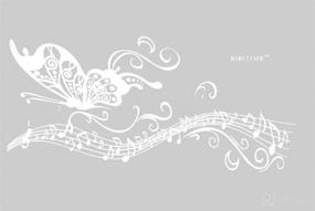 img 3 attached to BIBITIME Butterfly Music Note Decal Nursery