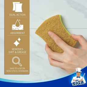 img 1 attached to Get Spotless Dishes With MR.SIGA Non-Scratch Dish Sponges - 12 Pack, Cellulose Sponge For Kitchen