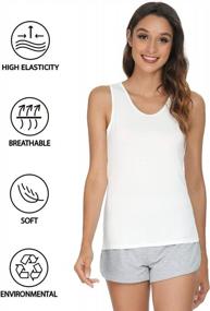 img 2 attached to 4-Pack Women'S Slim-Fit AMVELOP Elastic Tank Tops | Undershirts For Comfort & Style