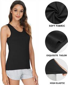 img 3 attached to 4-Pack Women'S Slim-Fit AMVELOP Elastic Tank Tops | Undershirts For Comfort & Style