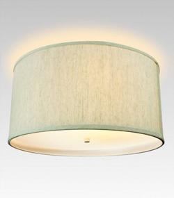 img 2 attached to Moderne Flush Mount Conversion Kit 16"W Textured Oatmeal Hardback Drum Lampshade