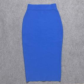 img 1 attached to HLBandage Elastic Waist Bandage Coffee Women's Clothing at Skirts