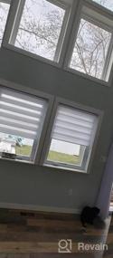 img 8 attached to LUCKUP White Horizontal Zebra Dual Roller Blinds Day And Night Curtains - Easy To Install 17.7" X 59" Window Shade - Optimal For SEO