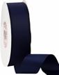1-1/2 inch navy blue grosgrain ribbon spool - 50 yards, sewing, gift wrapping, hair bows, flower arranging and home decorating logo
