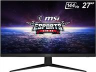 msi non glare super narrow bezel 27: crisp 1920x1080 display with height adjustment for immersive viewing logo