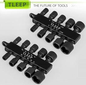 img 3 attached to TLEEP 20-Piece Power Nut Driver Set For Impact Drill, SAE & Metric 1/4” Hex Head Drill Bit Screwdriver Socket Set, Chrome Vanadium Steel Quick Change Chuck Socket Wrench Screw Impact Nutsetter