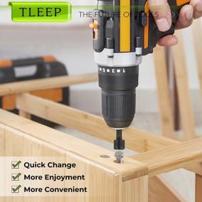 img 1 attached to TLEEP 20-Piece Power Nut Driver Set For Impact Drill, SAE & Metric 1/4” Hex Head Drill Bit Screwdriver Socket Set, Chrome Vanadium Steel Quick Change Chuck Socket Wrench Screw Impact Nutsetter