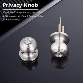 img 1 attached to Gobrico 6 Pack Privacy Door Knobs Handles Locksets Interior Satin Nickel Stainless Steel Bulk