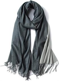 img 4 attached to 🧣 Ultimate Coziness: Cashmere Feel Warm Tone Shawl - A Must-Have Women's Accessory from Scarves & Wraps