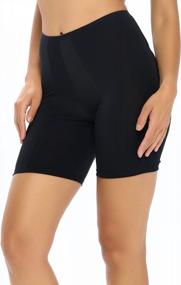 img 4 attached to Undersummers Classic Shortlette: Plus Size Anti Thigh Chafing Slip Shorts For Under Dresses