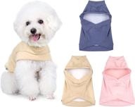 auautopets blank dog shirts – soft stretchy puppy pajamas, breathable hoodie for small/large dogs – pack of 3 pieces логотип