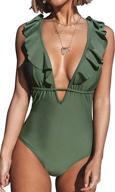 cupshe womens falbala swimsuit monokini women's clothing ~ swimsuits & cover ups logo