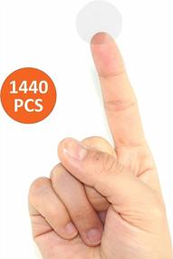img 2 attached to 1 Inch Clear Round Stickers - 1440 Pcs For Retail Packages, Mail & Envelopes - Self Adhesive & Transparent Labels