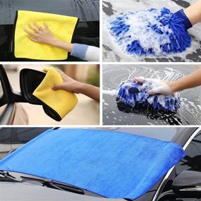 img 1 attached to 🚗 30-Piece Car Wash Cleaning Kit - Ultimate Car Care Tools Set with Collapsible Bucket and Snow Shovel for Detailing