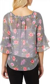 img 1 attached to Chic & Trendy: AGB Women'S Off The Shoulder Tie-Front Top For Fashion-Forward Women