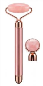 img 4 attached to 2-IN-1 Electric Jade Roller Massager Facial Roller & Face Massager, Rose Quartz