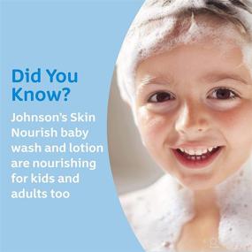 img 3 attached to 👶 Johnson's Skin Nourish Moisturizing Baby Lotion: Aloe Vera Scent, Vitamin E, Lightweight & Hypoallergenic, Ideal for the Whole Family - 16.9 fl. oz