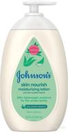 👶 johnson's skin nourish moisturizing baby lotion: aloe vera scent, vitamin e, lightweight & hypoallergenic, ideal for the whole family - 16.9 fl. oz логотип