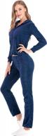 velour tracksuit set with hoodie and sweatpants by sayfut: ideal sweatsuits for jogging and casualwear logo