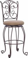 🪑 30-inch linon gathered back swivel bar stool logo