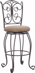 img 4 attached to 🪑 30-inch Linon Gathered Back Swivel Bar Stool