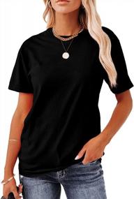 img 4 attached to EVALESS Women'S Loose Casual Short Sleeve Cotton T-Shirts | Basic Tee Tops | Crew Neckline | Fashionable & Sexy | Perfect For Summer 2022