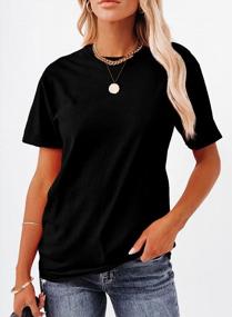 img 3 attached to EVALESS Women'S Loose Casual Short Sleeve Cotton T-Shirts | Basic Tee Tops | Crew Neckline | Fashionable & Sexy | Perfect For Summer 2022