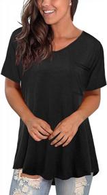 img 4 attached to Stay Cool And Casual All Summer With Traleubie Women'S Loose-Fit Tunic Tops With Pockets!