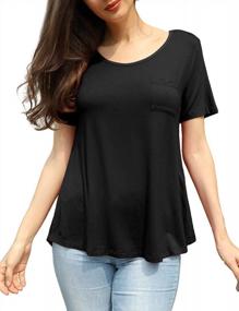 img 2 attached to Stay Cool And Casual All Summer With Traleubie Women'S Loose-Fit Tunic Tops With Pockets!