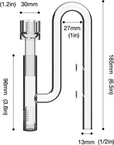 img 3 attached to 🌸 Efficient Mini Glass Lily Pipe Skimmer: Ideal Inflow for Mini and Nano Tanks