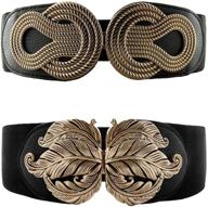 vochic vintage interlock elastic stretchy women's accessories - belts logo