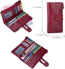 img 2 attached to 👜 Unisex Genuine Leather Wallet with RFID Blocking for Women - Handbags & Wallets